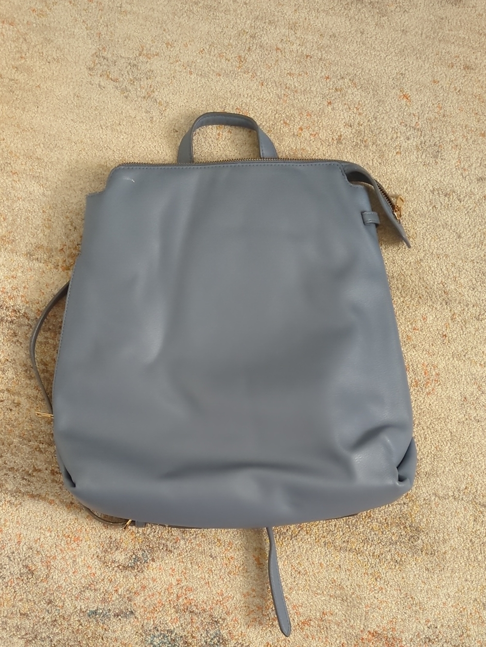 a new day Blue-Gray Faux Leather Backpack